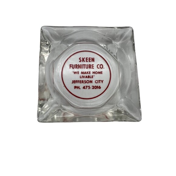 Skeen Furniture Company Other - Vintage Skeen Furniture Co. 3.5" Glass Ashtray Jefferson City TN